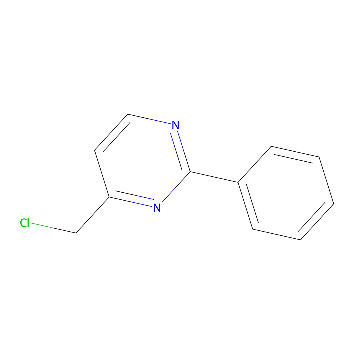 4-(Chloromethyl)-2-phenylpyrimidine molecular structure, CAS 179260-80-1
