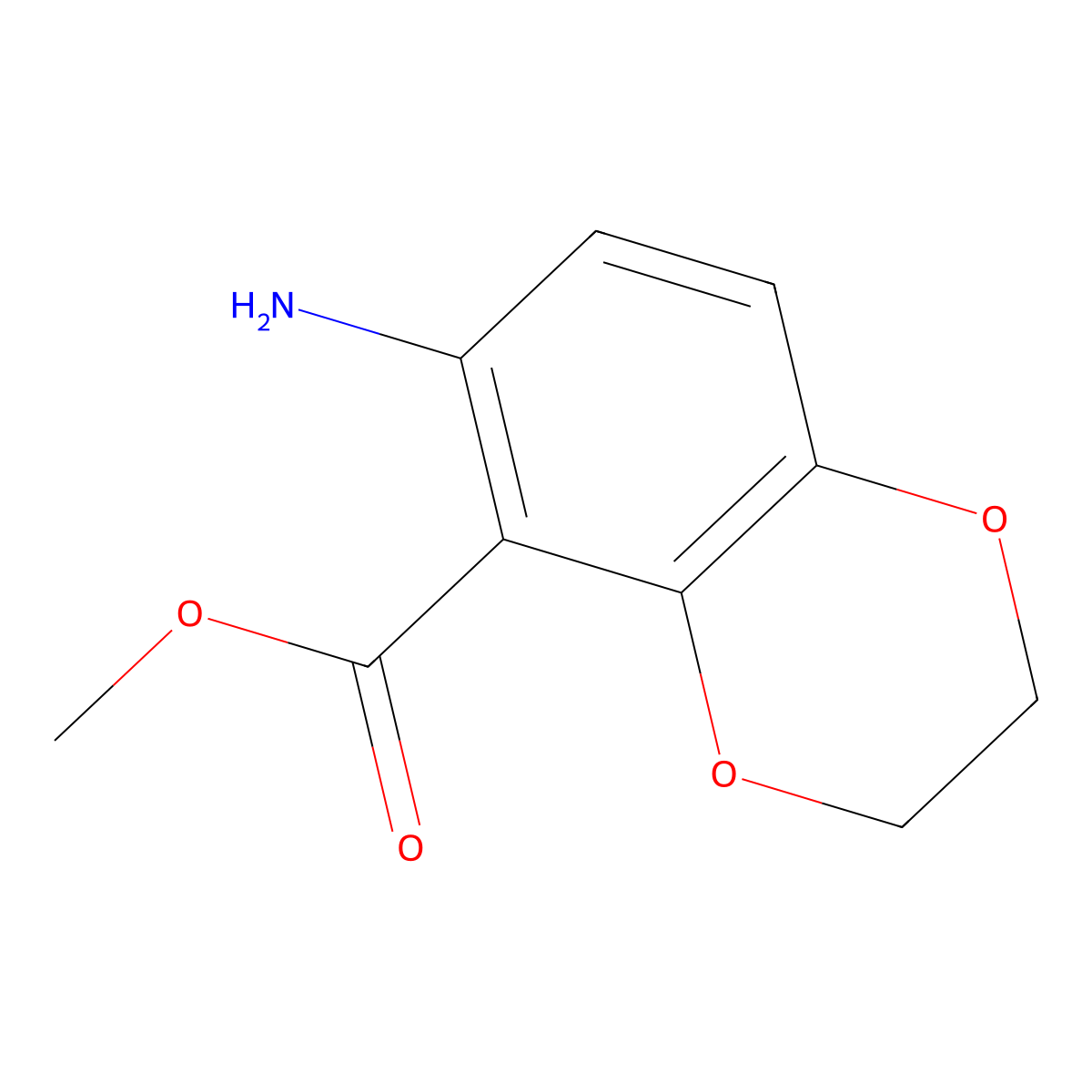 1,4-Benzodioxin-5-carboxylicacid,6-amino-2,3-dihydro-,methylester(9CI) molecular structure, CAS 179262-62-5