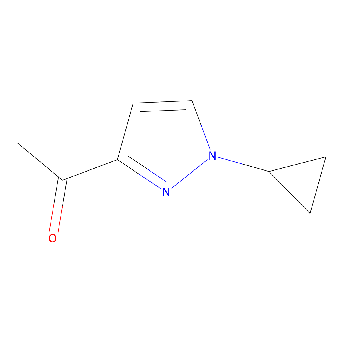 1-(1-Cyclopropylpyrazol-3-yl)ethanone molecular structure, CAS 1792976-22-7