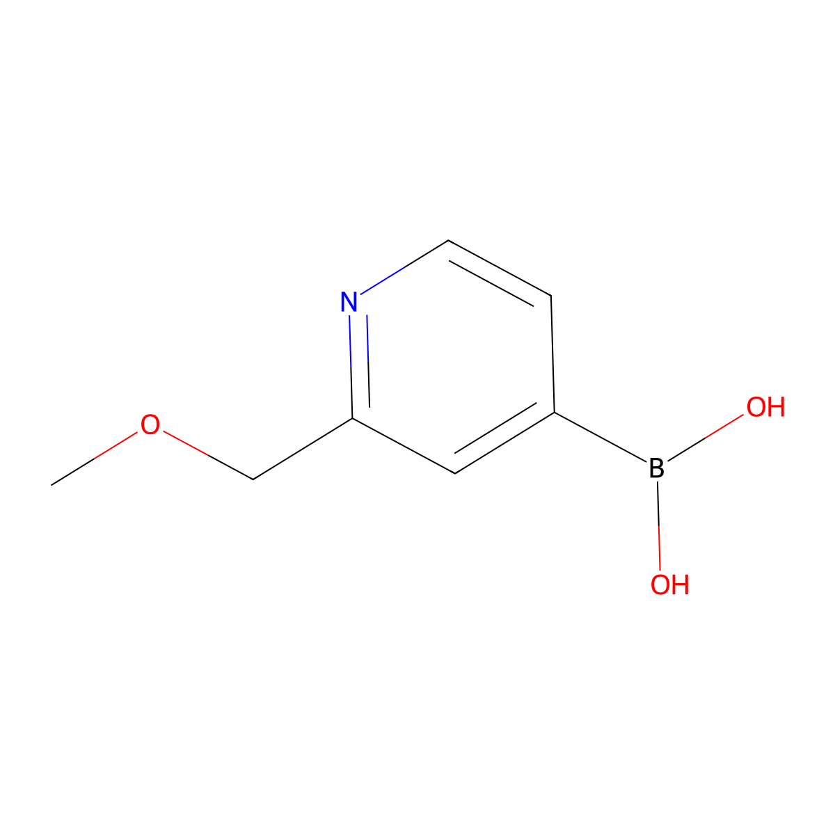 (2-(Methoxymethyl)pyridin-4-yl)boronic acid molecular structure, CAS 1792996-60-1