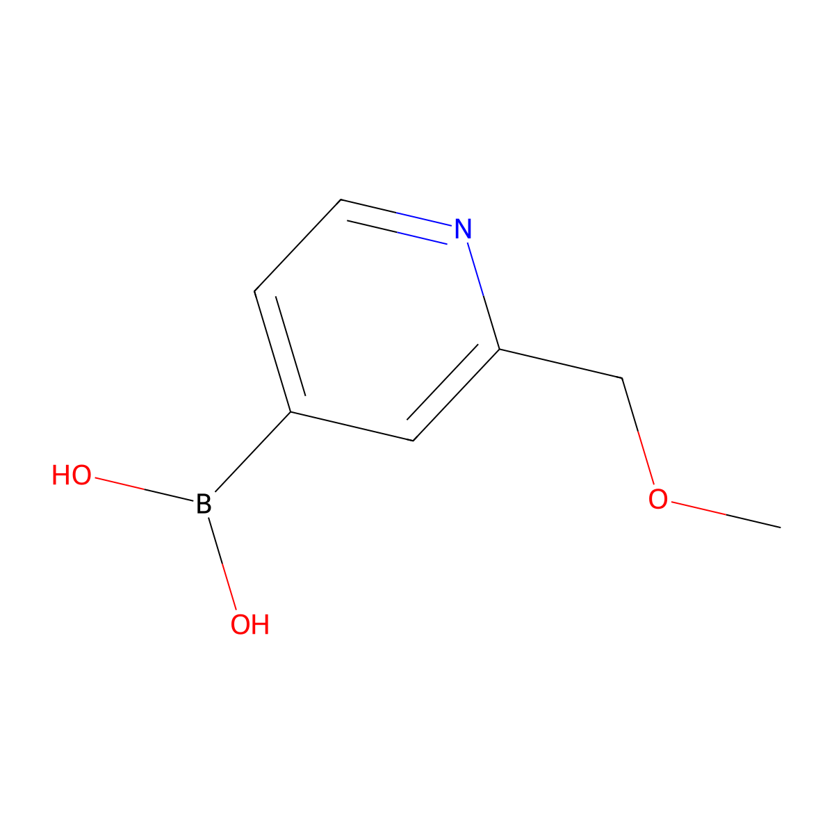(2-(Methoxymethyl)pyridin-4-yl)boronic acid molecular structure, CAS 1792996-60-1