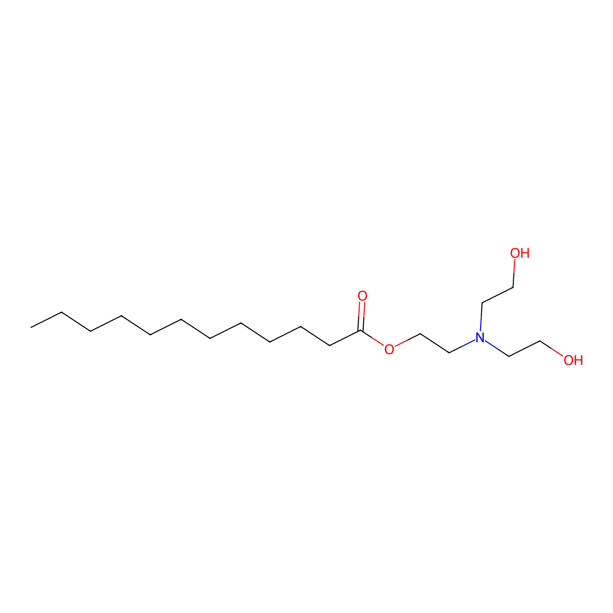 Dodecanoic acid, 2-[bis(2-hydroxyethyl)amino]ethyl ester molecular structure, CAS 1793-68-6