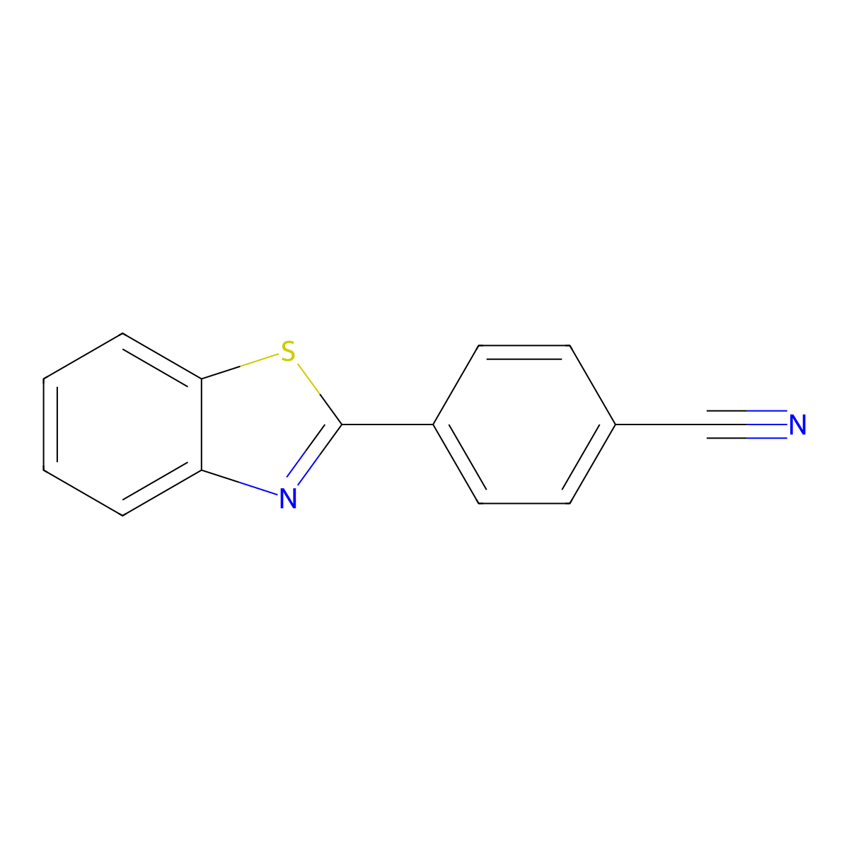 4-(1,3-Benzothiazol-2-yl)benzonitrile molecular structure, CAS 17930-02-8
