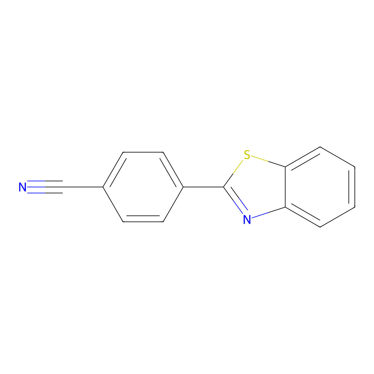 4-(1,3-Benzothiazol-2-yl)benzonitrile molecular structure, CAS 17930-02-8