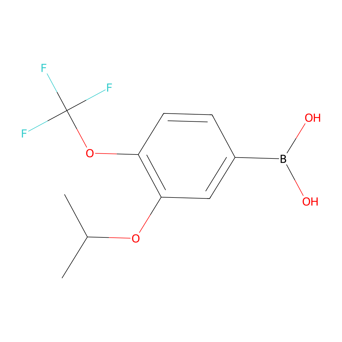 3-Isopropoxy-4-(trifluoromethoxy)phenylboronic acid molecular structure, CAS 1793003-54-9