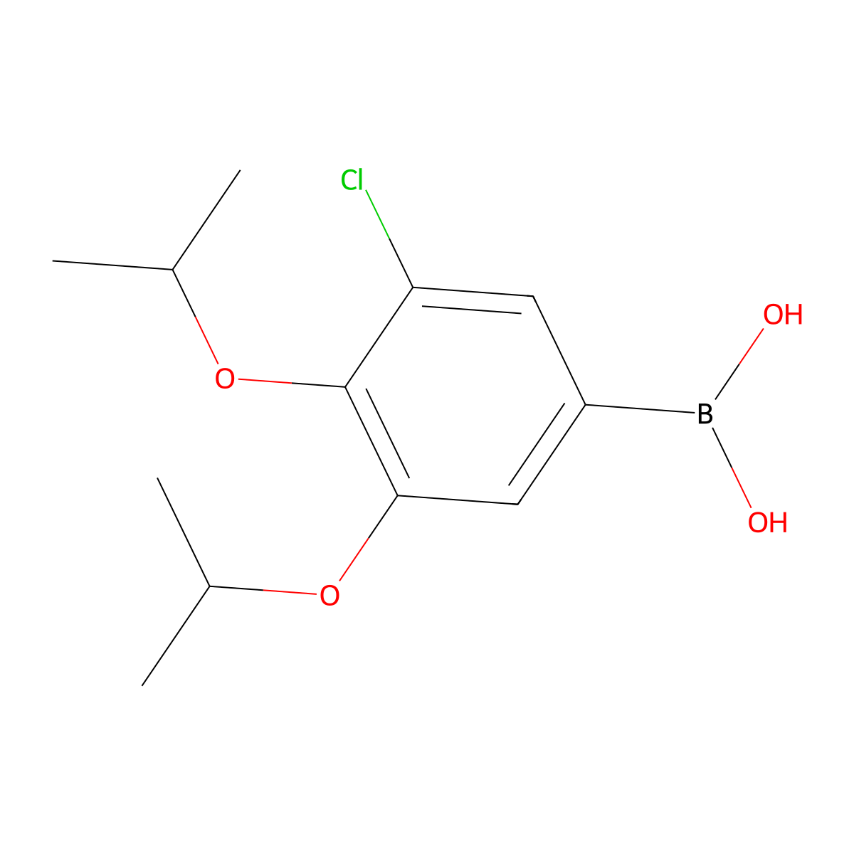 3-Chloro-4,5-diisopropoxyphenylboronic acid molecular structure, CAS 1793003-64-1