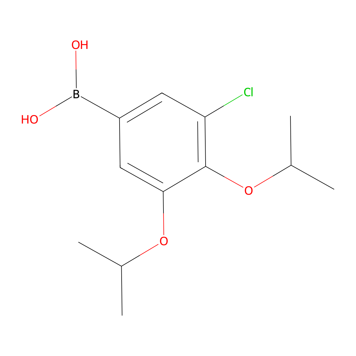3-Chloro-4,5-diisopropoxyphenylboronic acid molecular structure, CAS 1793003-64-1