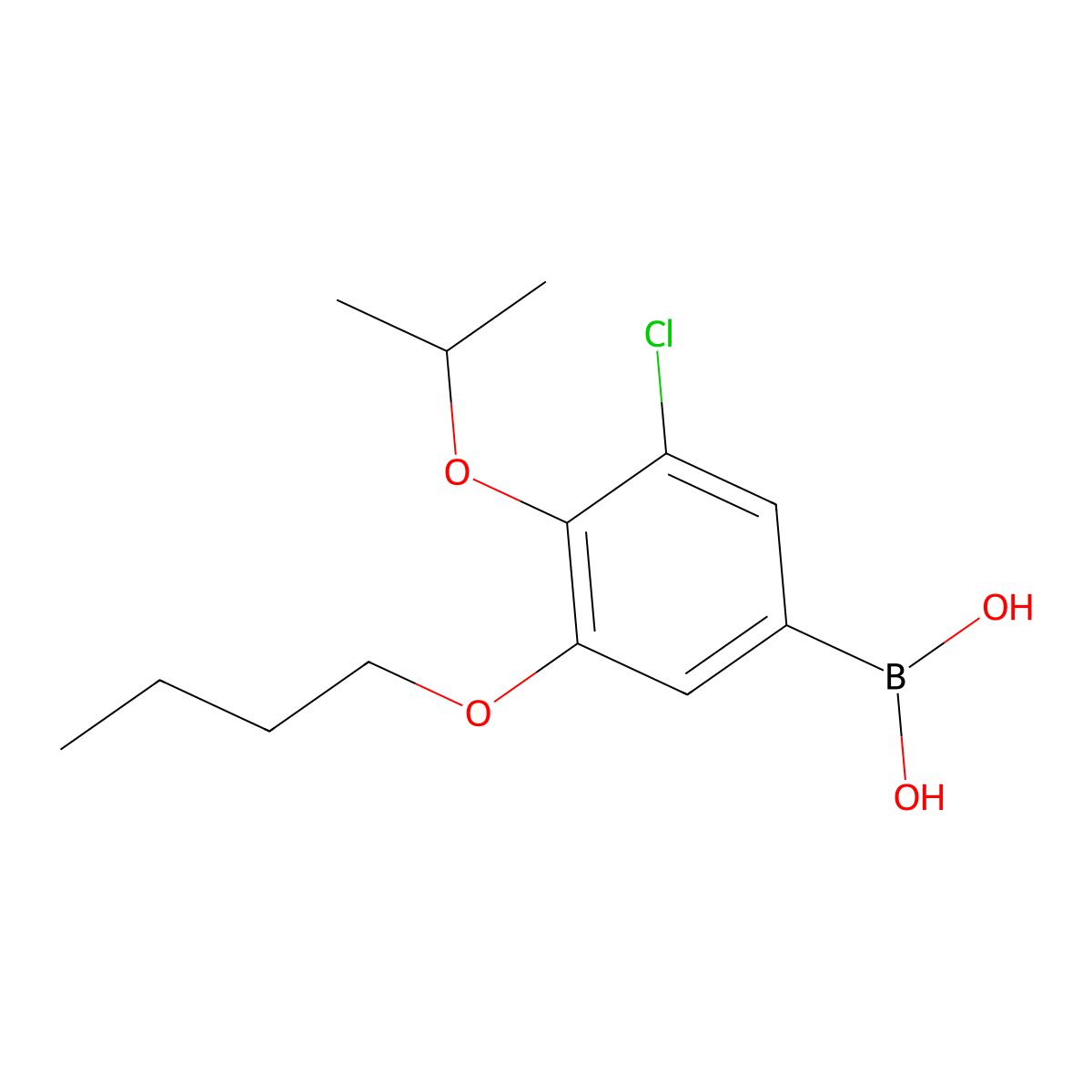 3-Butoxy-5-chloro-4-isopropoxyphenylboronic acid molecular structure, CAS 1793003-79-8