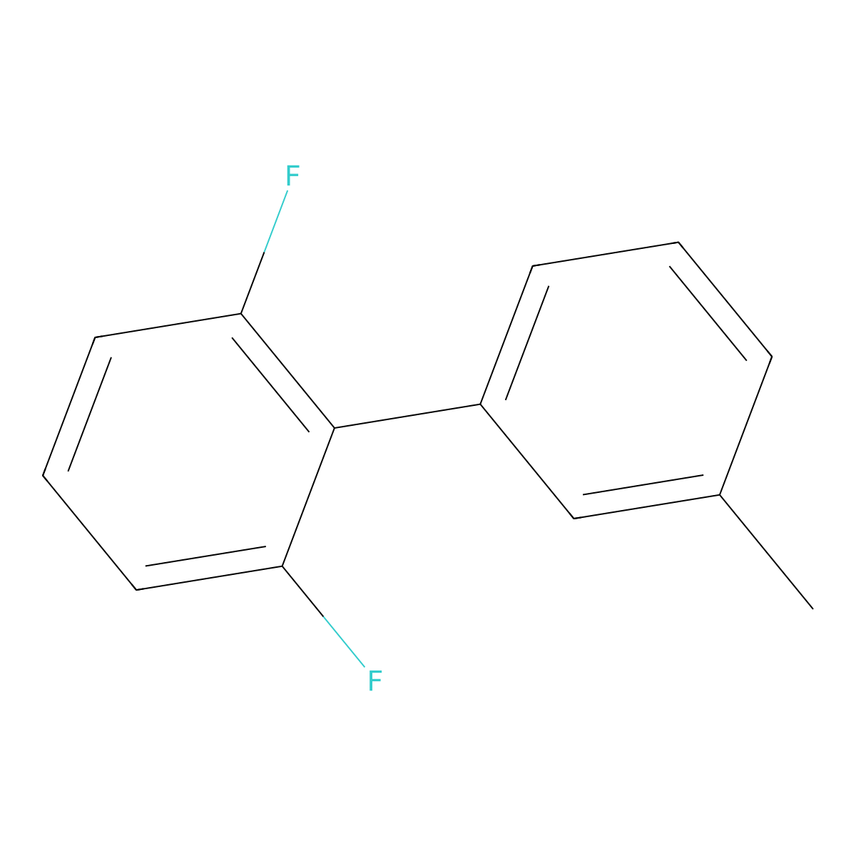 2,6-Difluoro-3'-methyl-1,1'-biphenyl molecular structure, CAS 1793009-77-4