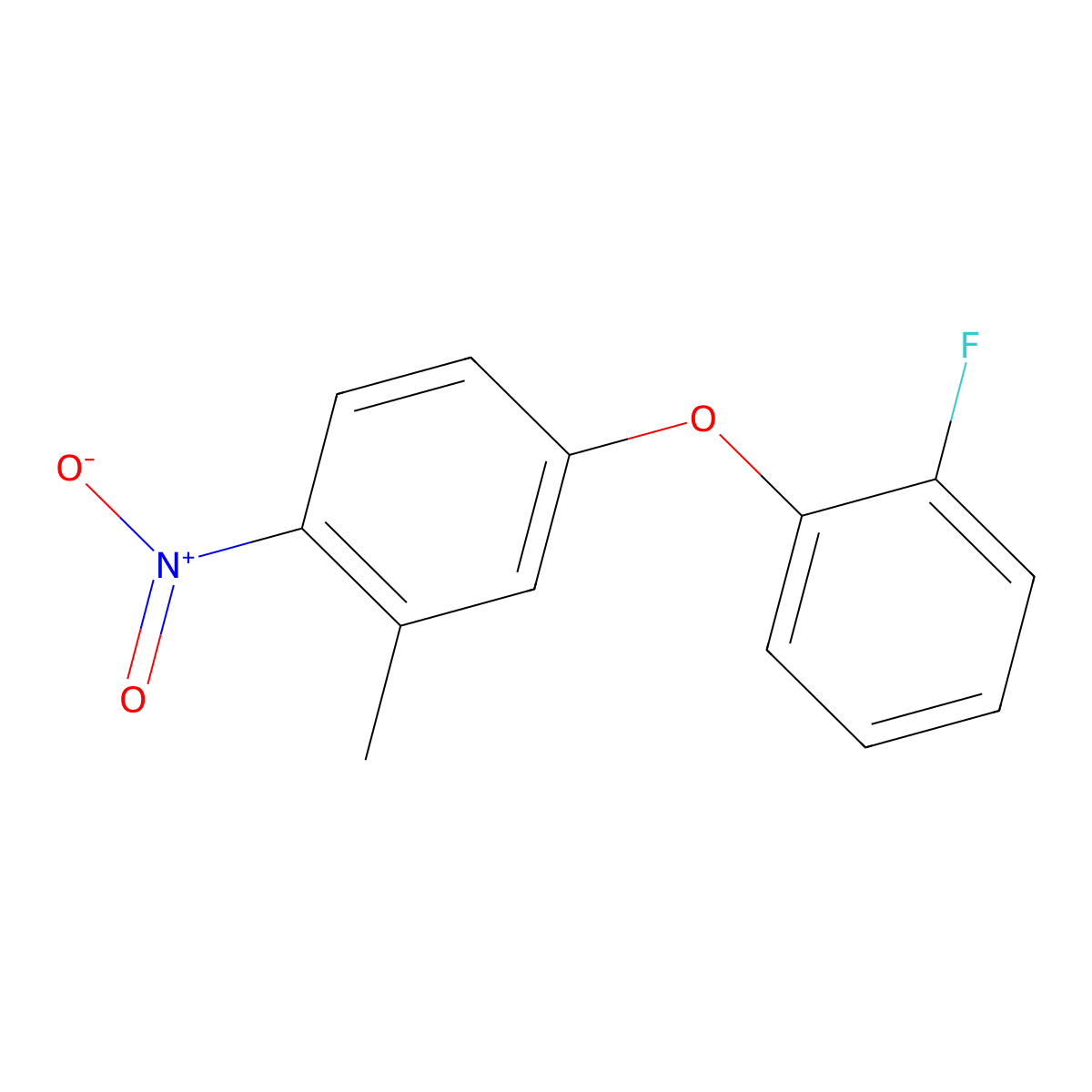 4-(2-Fluorophenoxy)-2-methyl-1-nitrobenzene molecular structure, CAS 1793018-23-1