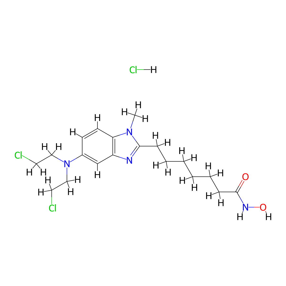 Tinostamustine hydrochloride molecular structure, CAS 1793059-58-1