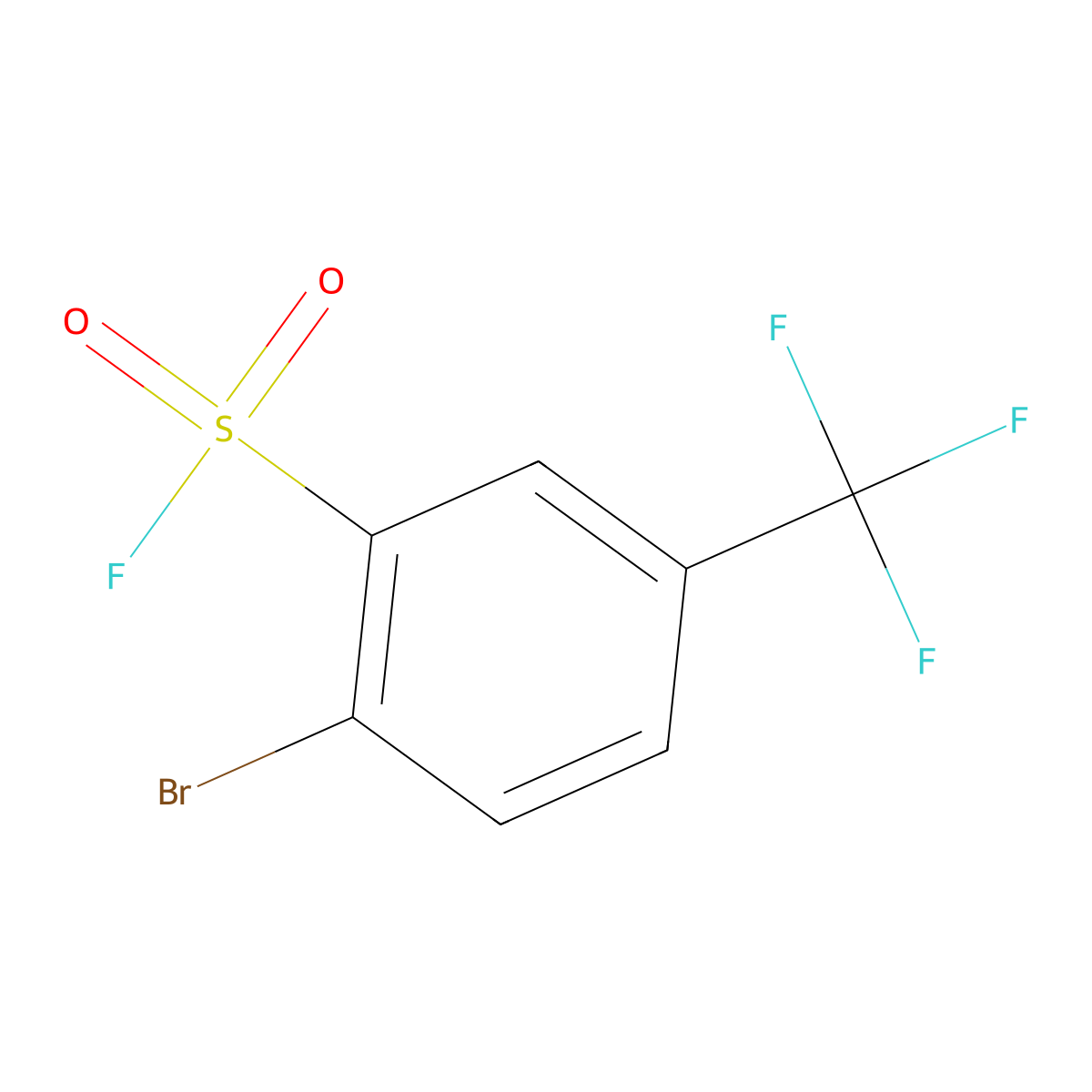 2-Bromo-5-(trifluoromethyl)benzene-1-sulfonyl fluoride molecular structure, CAS 1793059-79-6