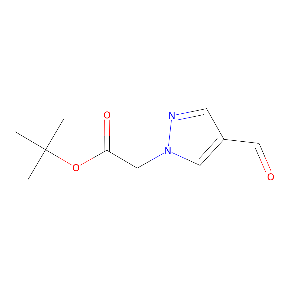 tert-butyl 2-(4-formyl-1H-pyrazol-1-yl)acetate molecular structure, CAS 1793069-27-8