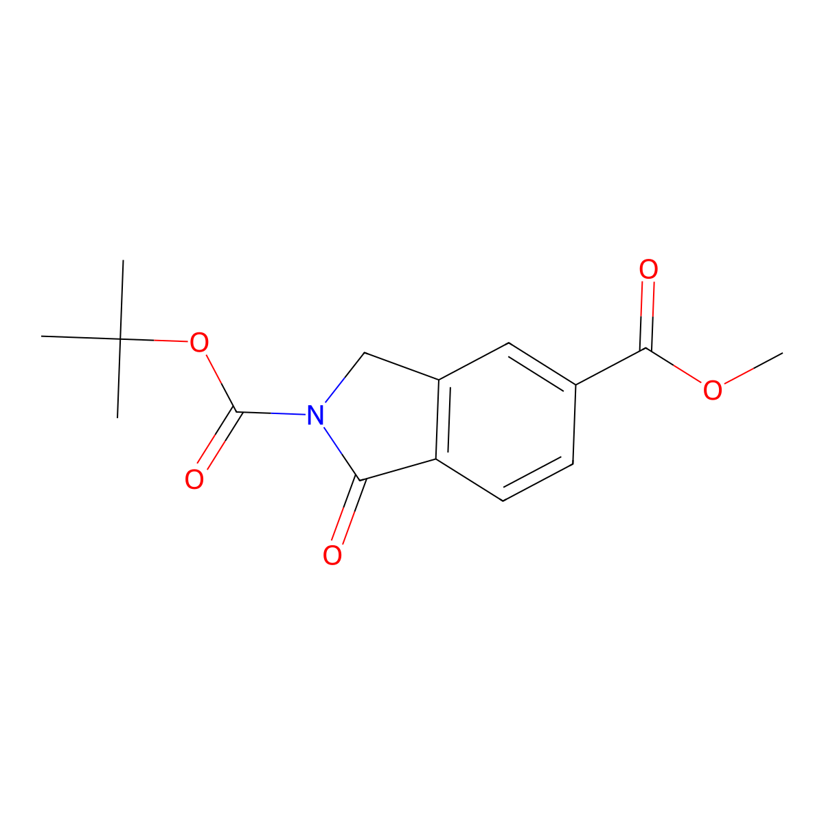 2-tert-Butyl 5-methyl 1-oxo-3H-isoindole-2,5-dicarboxylate molecular structure, CAS 1793077-74-3