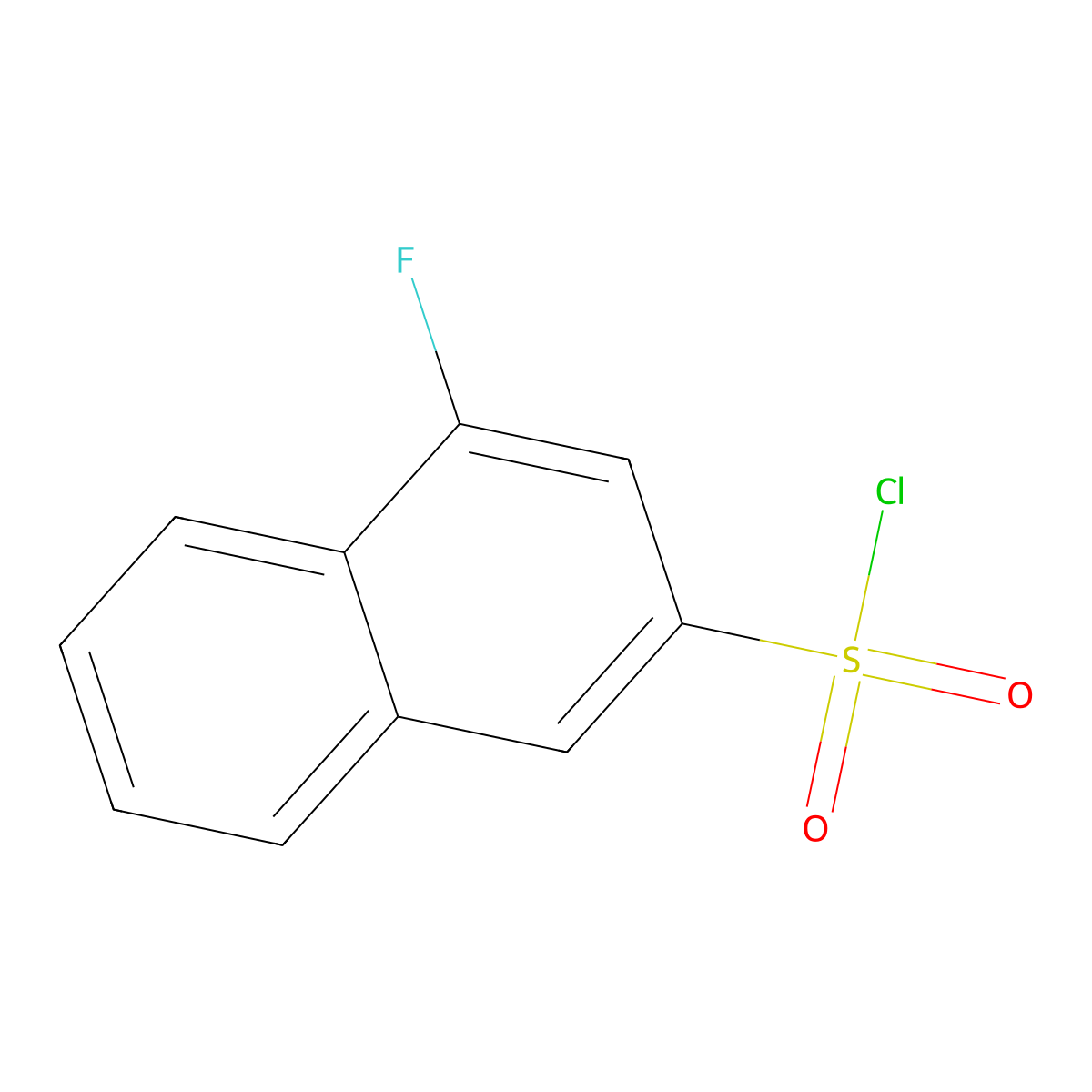 4-Fluoronaphthalene-2-sulfonylchloride molecular structure, CAS 1793081-00-1