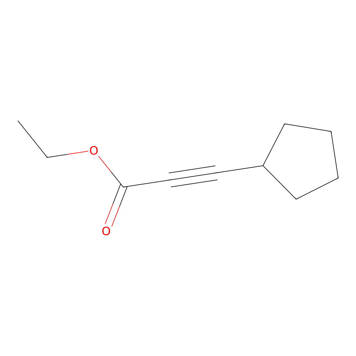2-Propynoic acid, 3-cyclopentyl-, ethyl ester molecular structure, CAS 17931-62-3