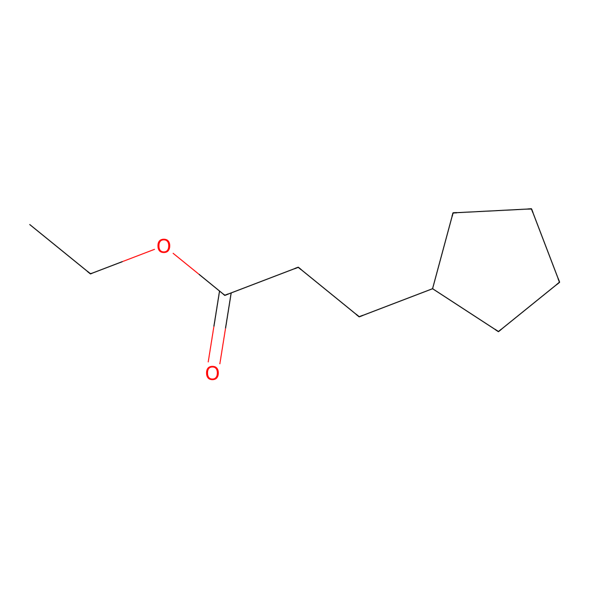 Ethyl 3-cyclopentylpropanoate molecular structure, CAS 17931-64-5