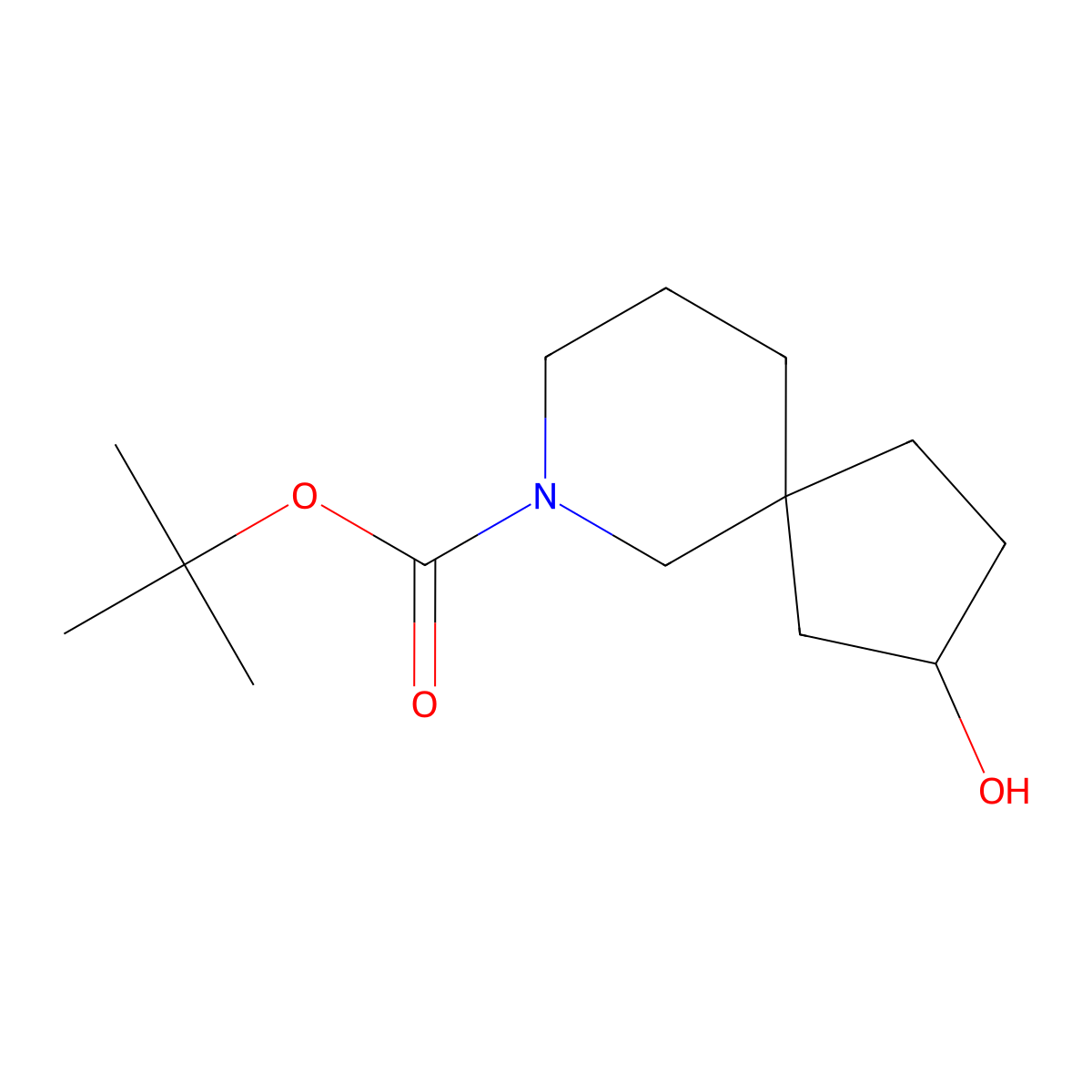Tert-butyl 2-hydroxy-7-azaspiro[4.5]decane-7-carboxylate molecular structure, CAS 1793108-62-9