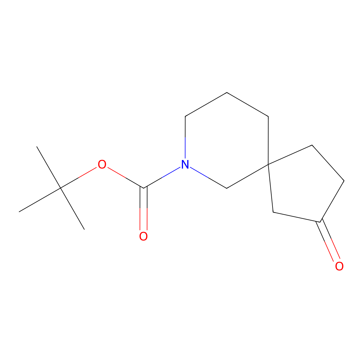 Tert-butyl 2-oxo-7-azaspiro[4.5]decane-7-carboxylate molecular structure, CAS 1793108-63-0