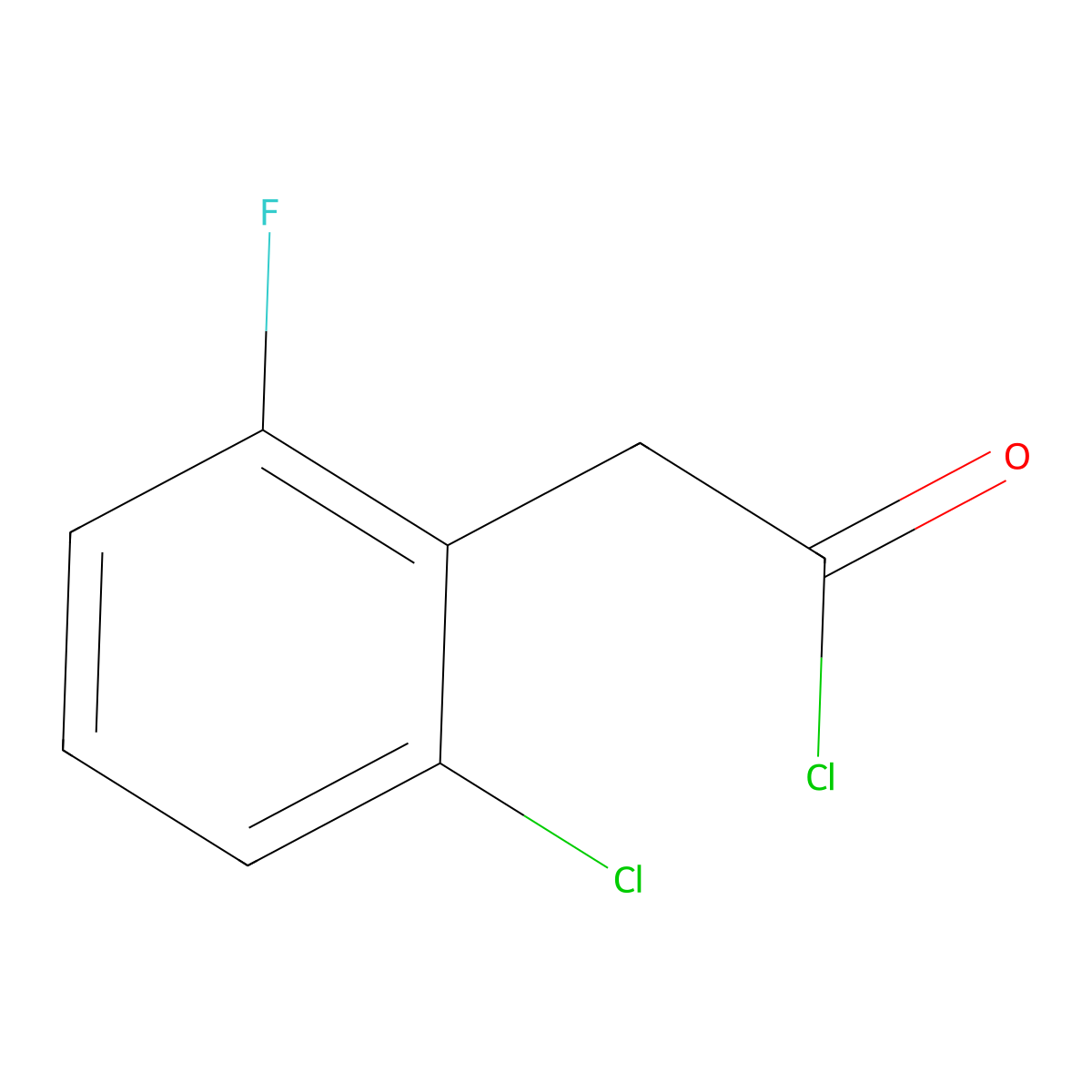 2-Chloro-6-fluorobenzeneacetyl chloride molecular structure, CAS 179314-61-5