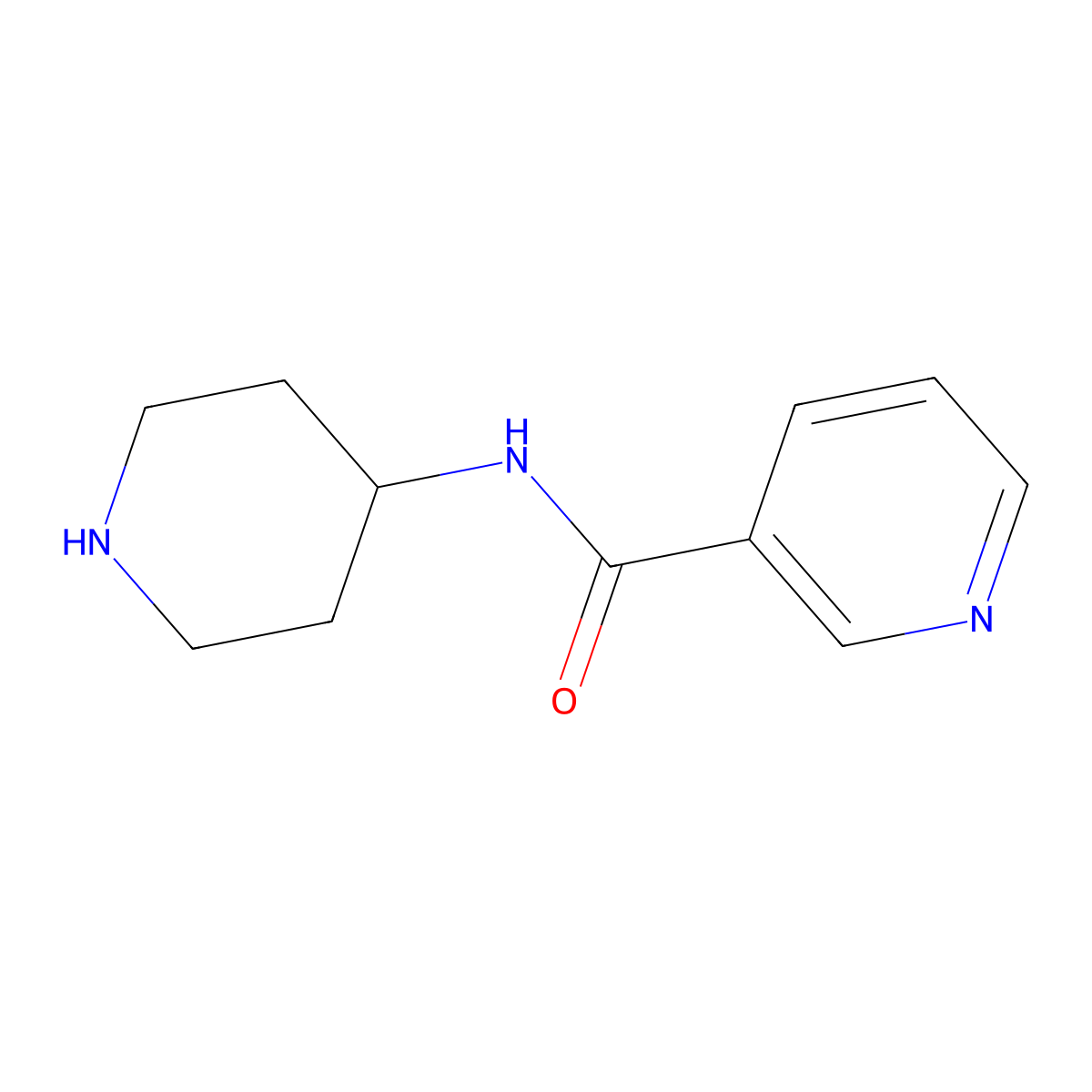 N-(piperidin-4-yl)pyridine-3-carboxamide molecular structure, CAS 179321-31-4