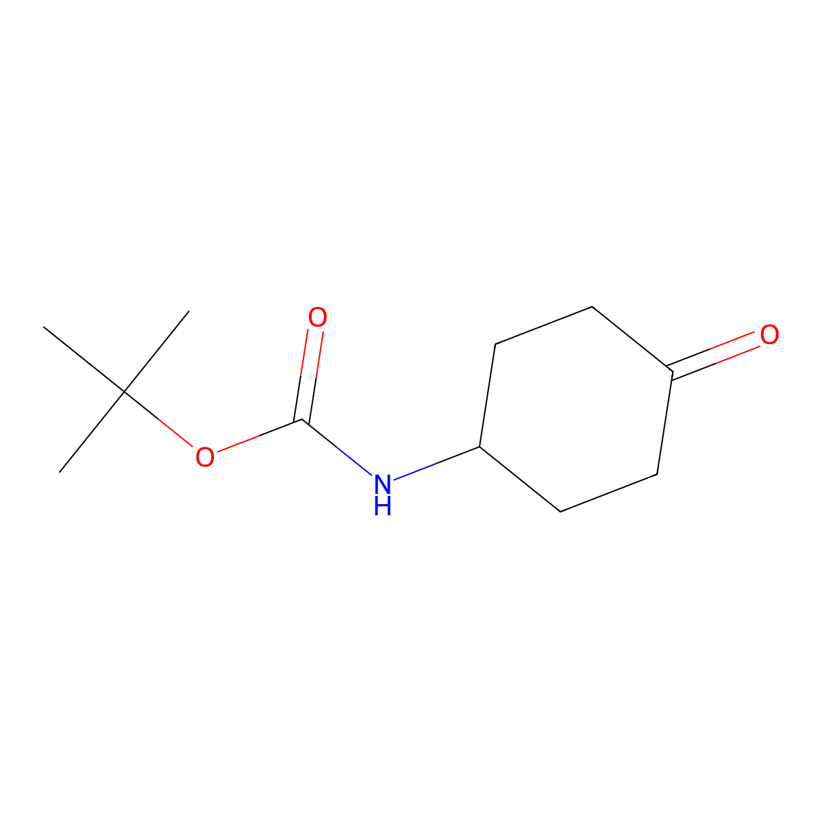 tert-butyl N-(4-oxocyclohexyl)carbamate molecular structure, CAS 179321-49-4