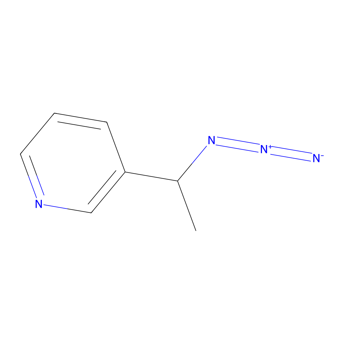 3-[(1R)-1-azidoethyl]pyridine molecular structure, CAS 179322-29-3