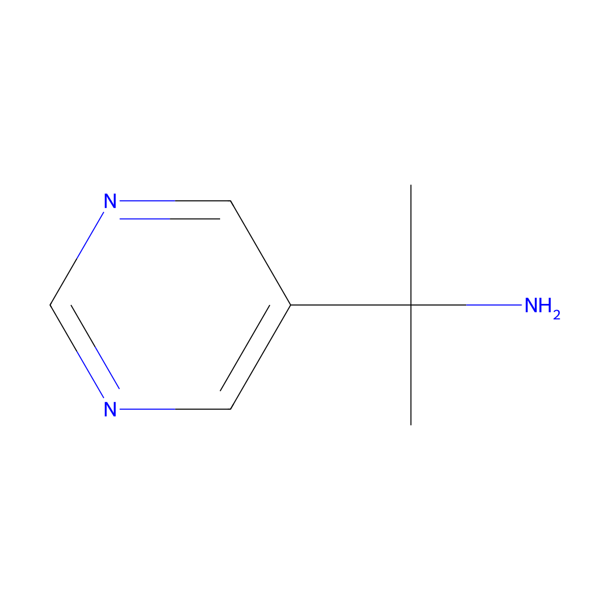 2-(Pyrimidin-5-yl)propan-2-amine molecular structure, CAS 179322-41-9