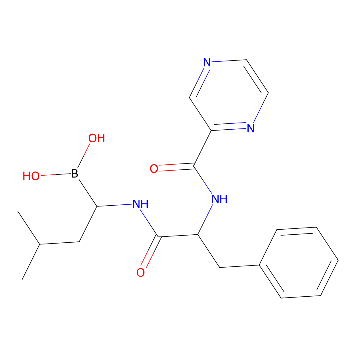 Bortezomib molecular structure, CAS 179324-69-7