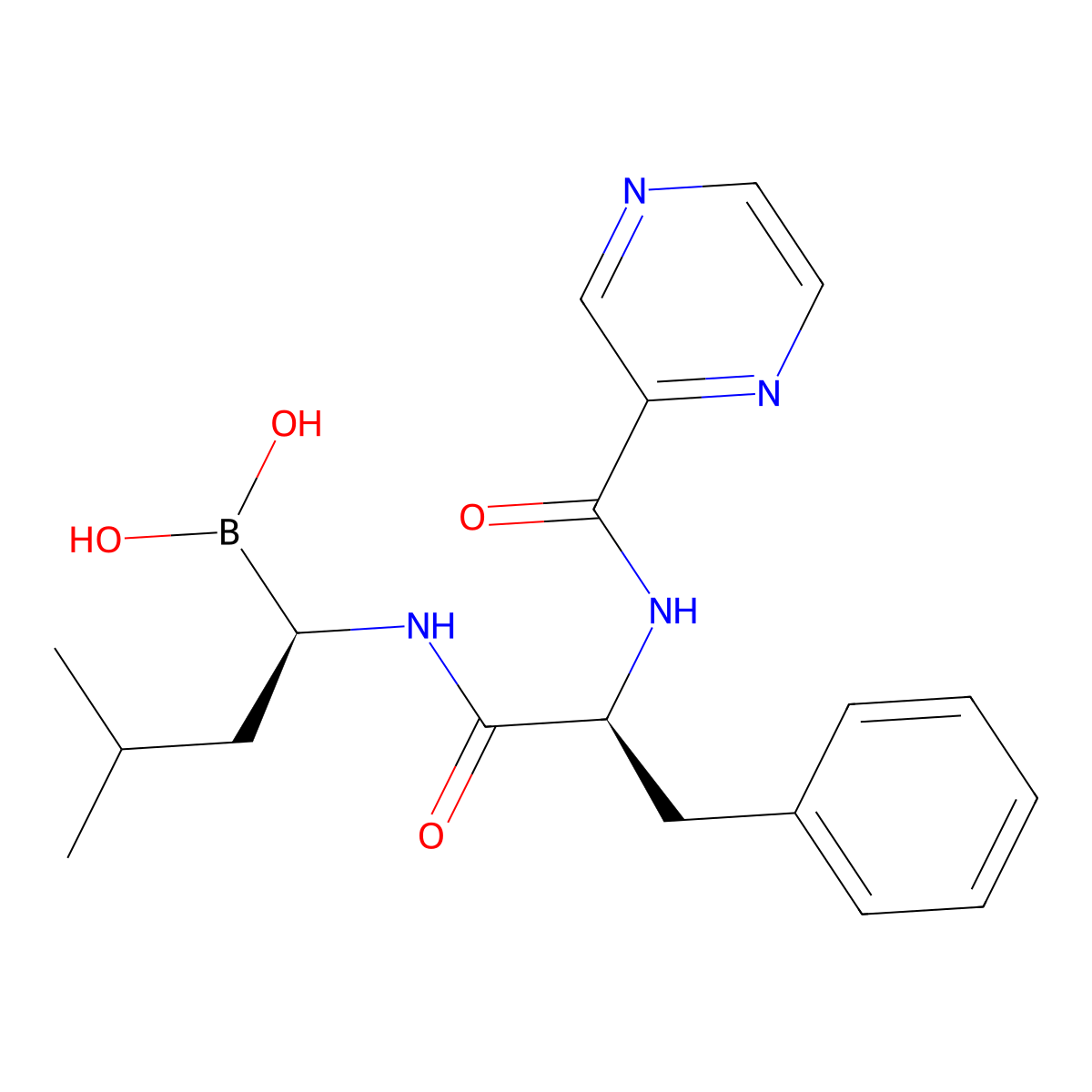 Bortezomib molecular structure, CAS 179324-69-7