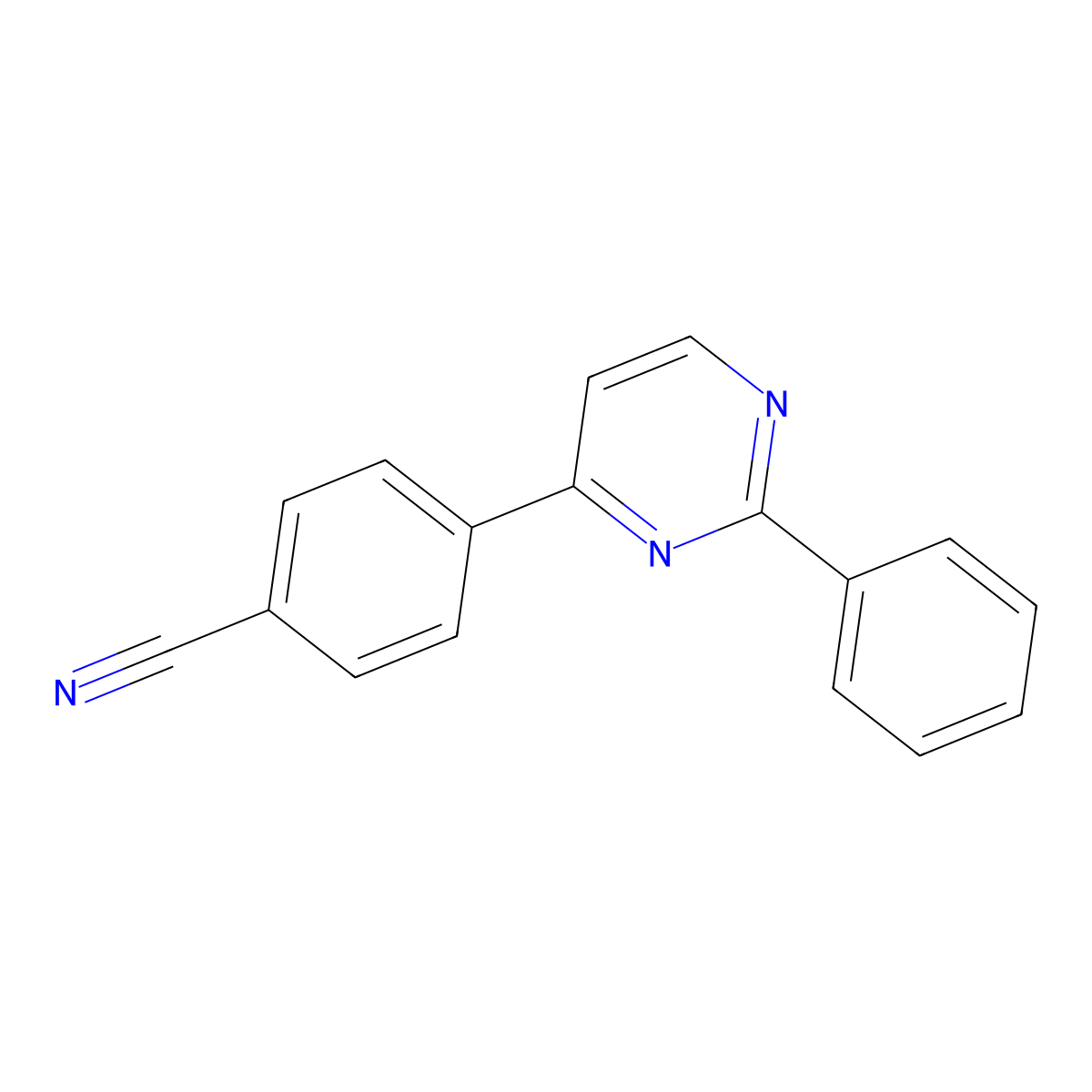 4-(2-Phenylpyrimidin-4-yl)benzonitrile molecular structure, CAS 179329-52-3