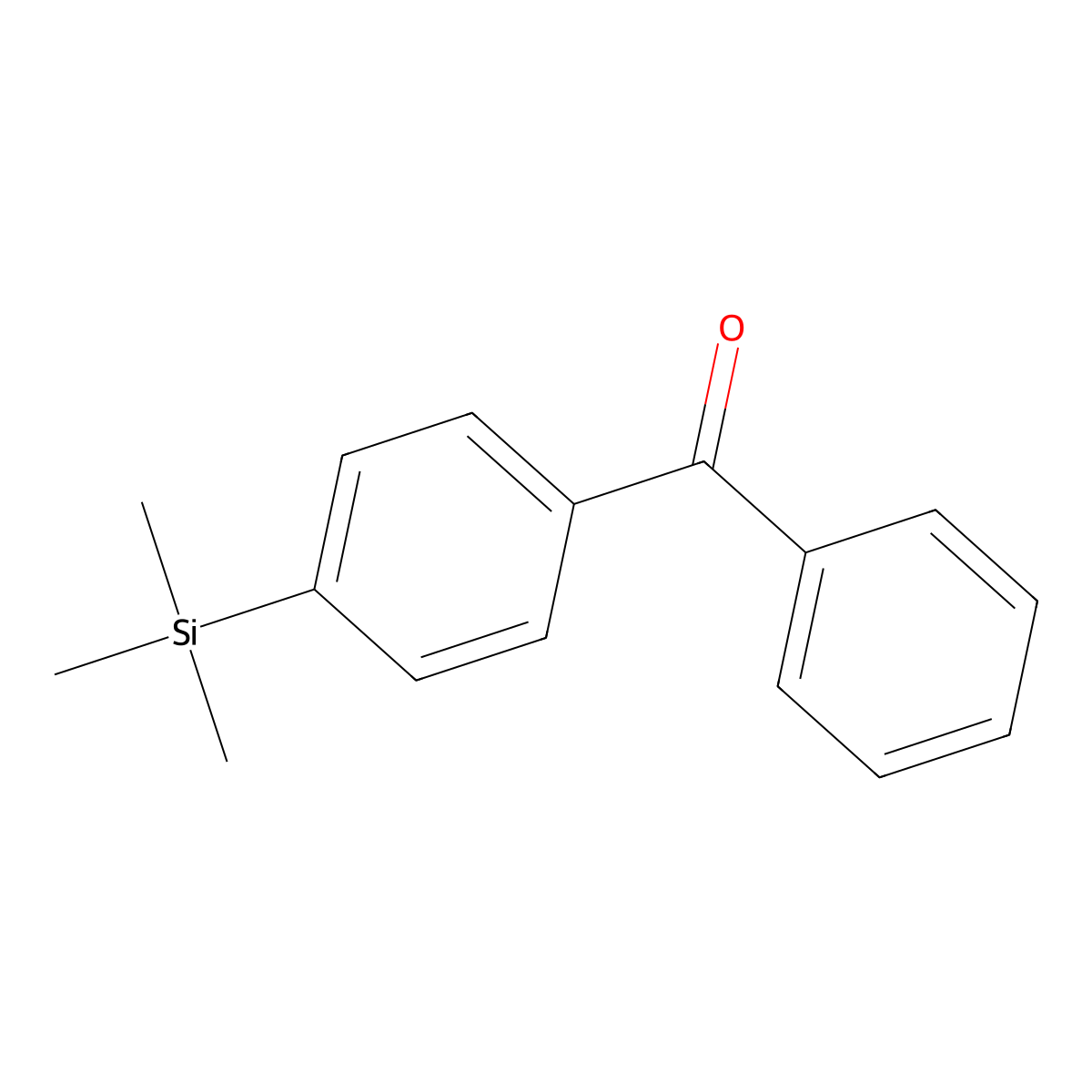 Phenyl(4-(trimethylsilyl)phenyl)methanone molecular structure, CAS 17933-83-4