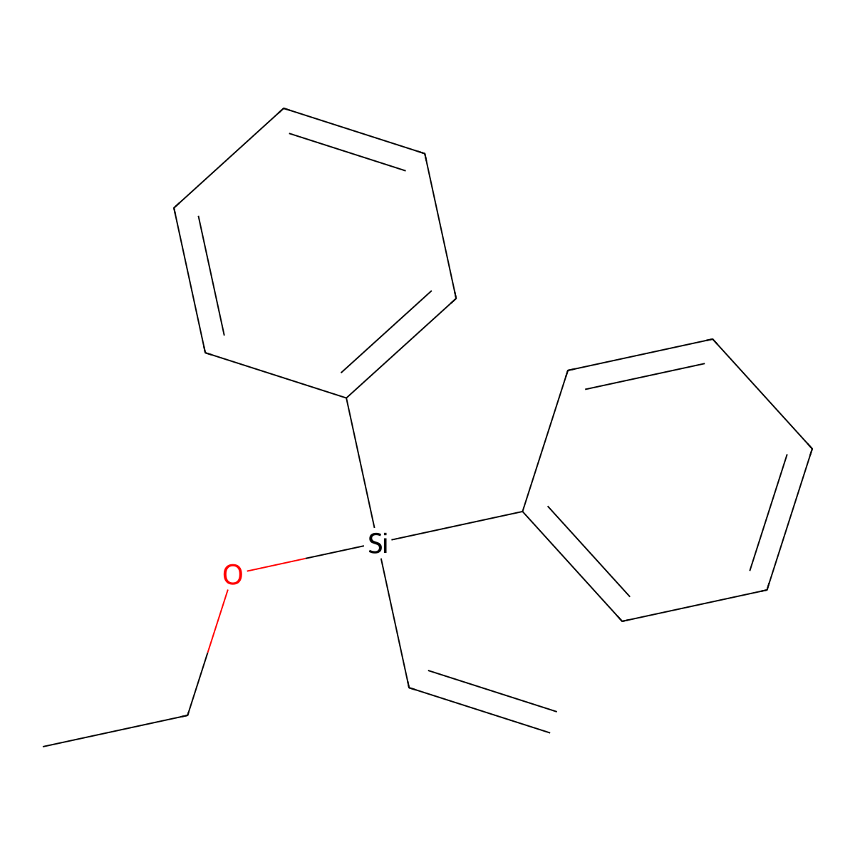 Diphenylvinylethoxysilane molecular structure, CAS 17933-85-6