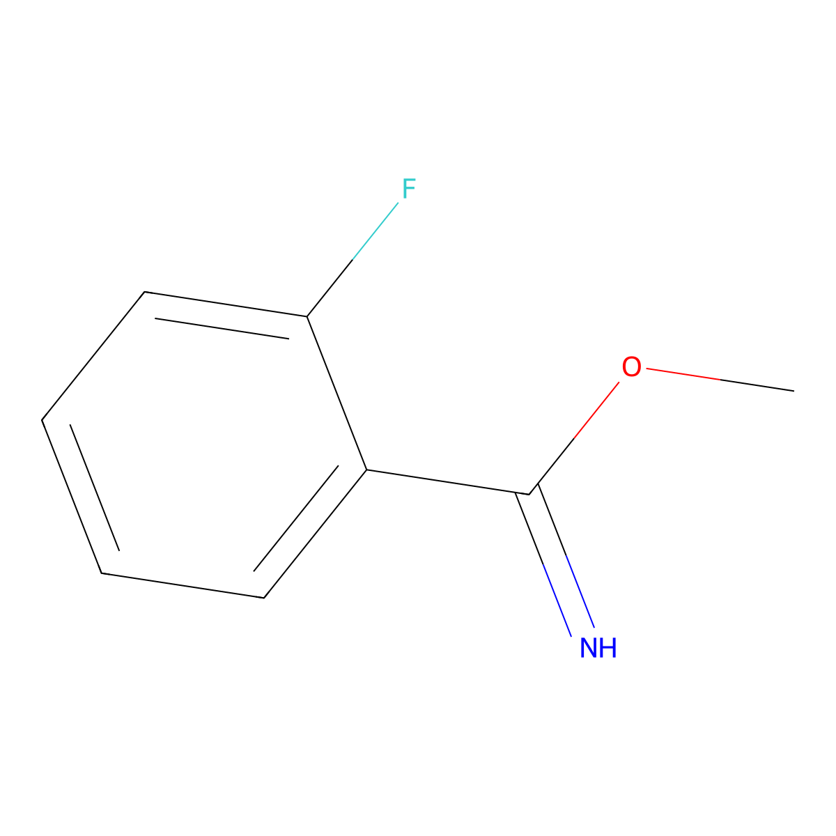 Methyl 2-fluorobenzenecarboximidate molecular structure, CAS 179333-67-6