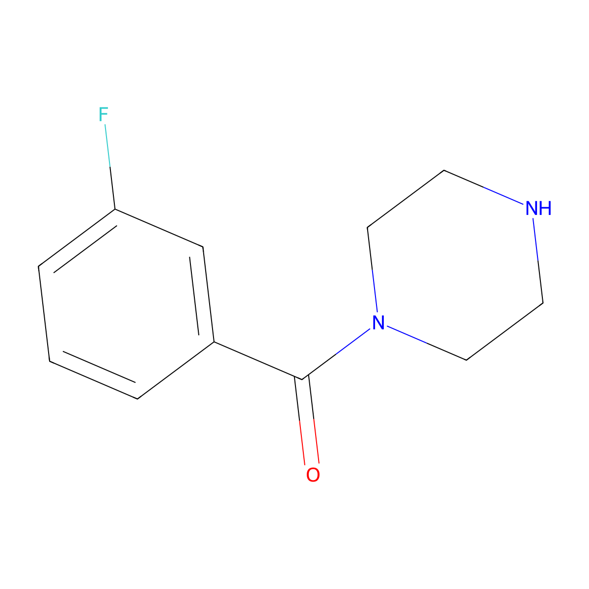 1-(3-Fluorobenzoyl)piperazine molecular structure, CAS 179334-10-2