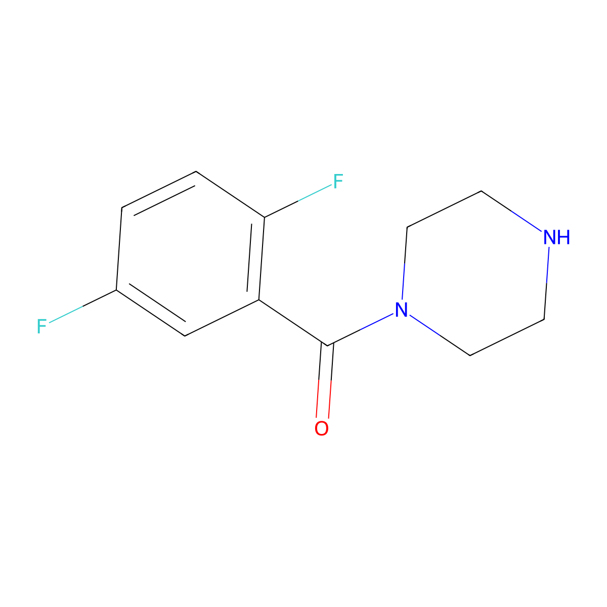 1-(2,5-Difluorobenzoyl)piperazine molecular structure, CAS 179334-11-3