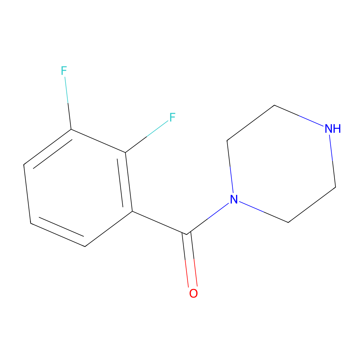 Methanone, (2,3-difluorophenyl)-1-piperazinyl- molecular structure, CAS 179334-13-5