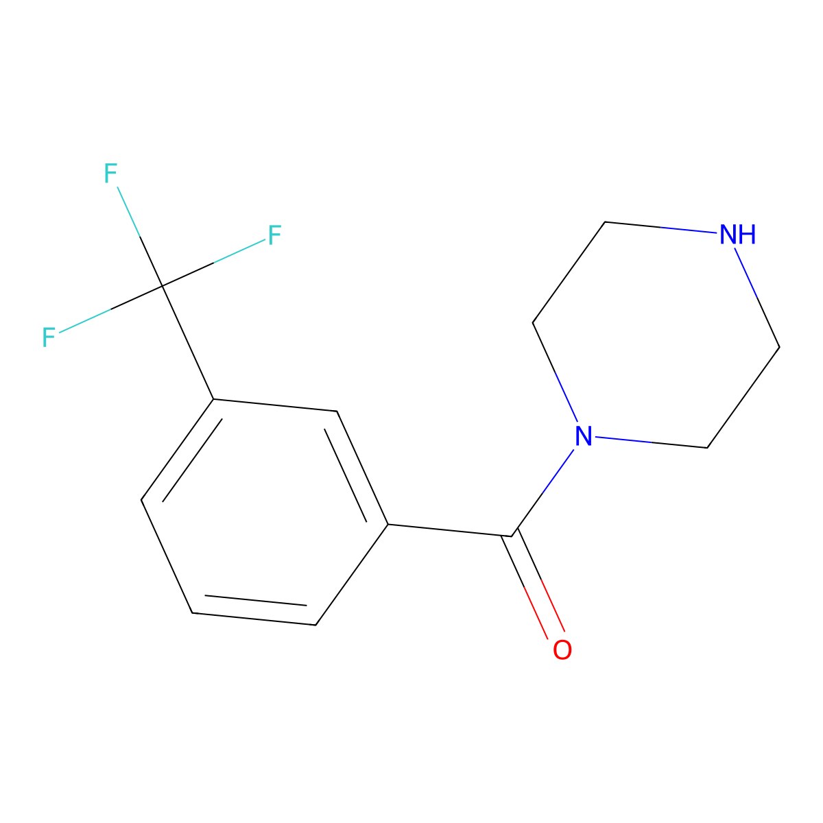1-(3-(Trifluoromethyl)benzoyl)piperazine molecular structure, CAS 179334-14-6