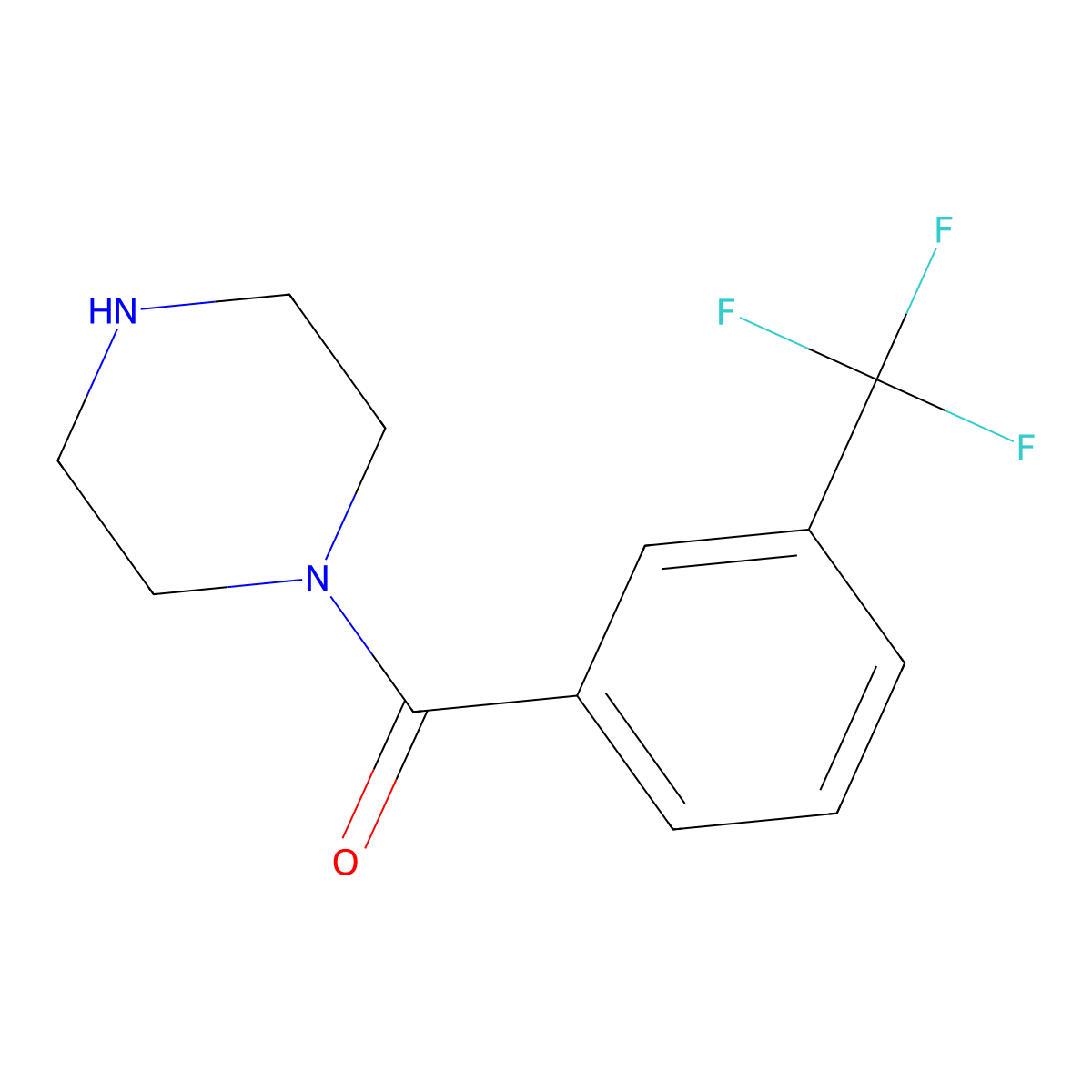 1-(3-(Trifluoromethyl)benzoyl)piperazine molecular structure, CAS 179334-14-6