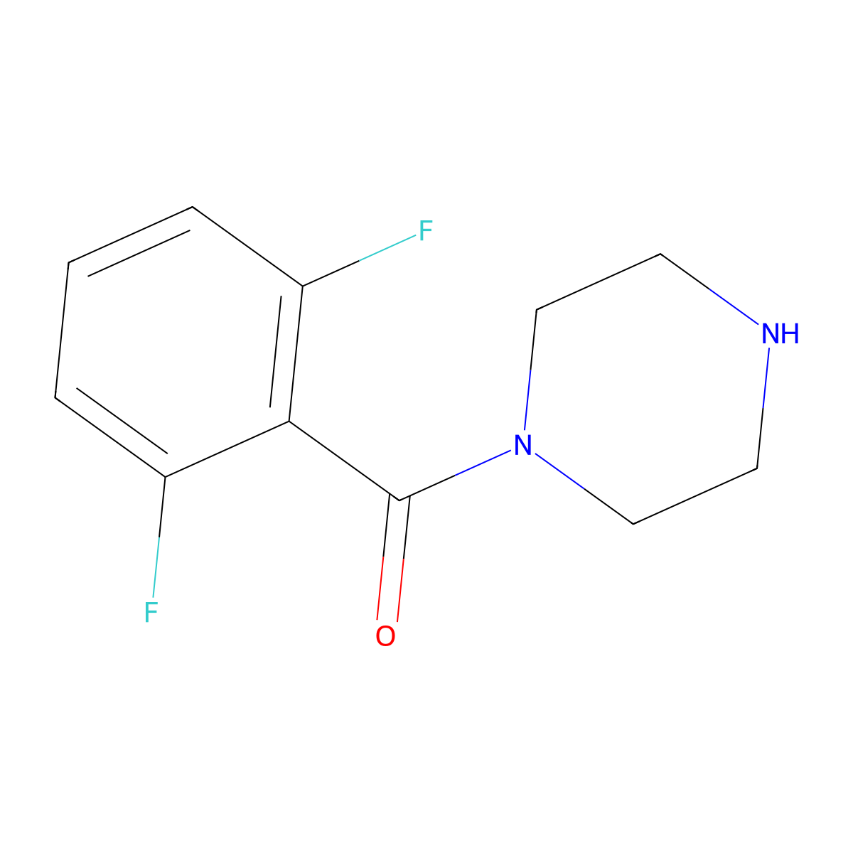 1-(2,6-Difluorobenzoyl)piperazine molecular structure, CAS 179334-15-7