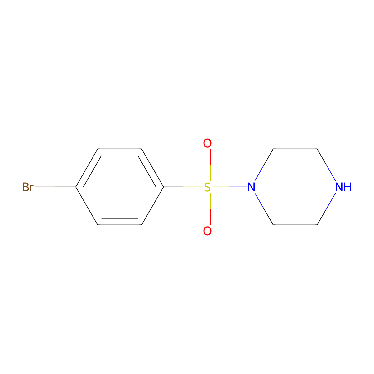 1-(4-Bromobenzene-1-sulfonyl)piperazine molecular structure, CAS 179334-20-4