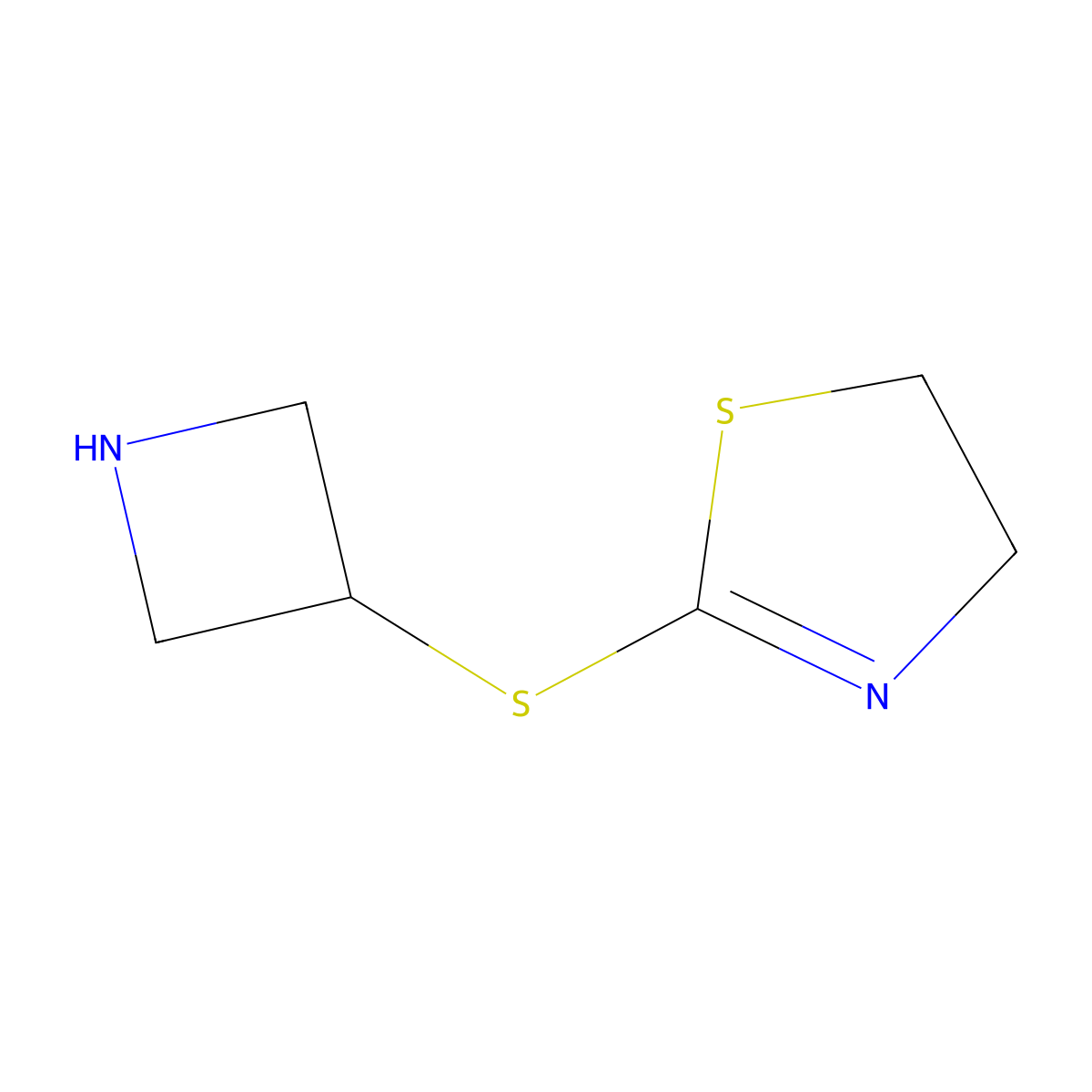 2-(Azetidin-3-ylsulfanyl)-4,5-dihydro-1,3-thiazole molecular structure, CAS 179337-58-7