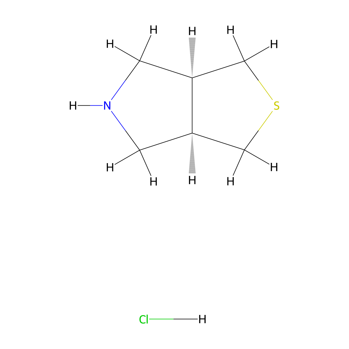 cis-hexahydro-1H-thieno[3,4-c]pyrrole hydrochloride molecular structure, CAS 179339-70-9