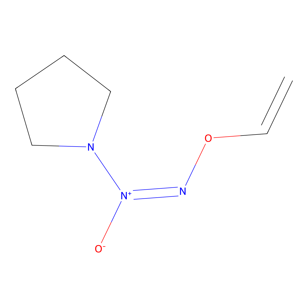 (E)-ethenoxyimino-oxido-pyrrolidin-1-ylazanium molecular structure, CAS 179344-98-0