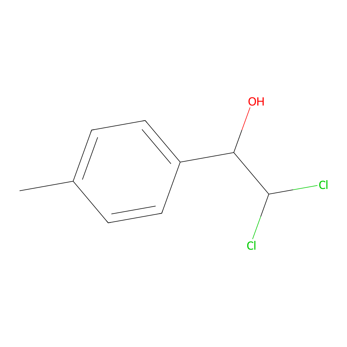 2,2-Dichloro-1-(p-tolyl)ethanol molecular structure, CAS 17936-67-3