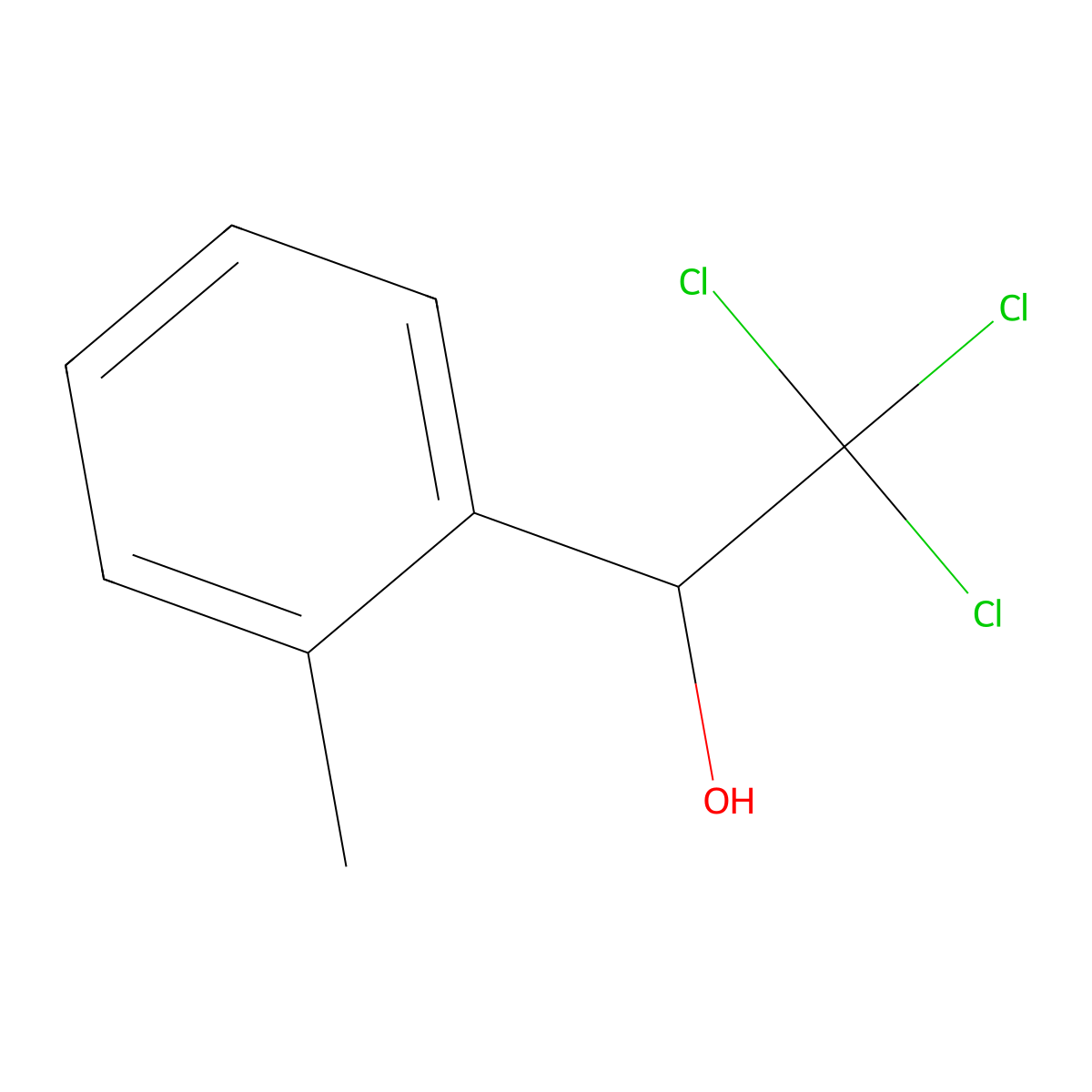 2,2,2-Trichloro-1-(2-methylphenyl)ethanol molecular structure, CAS 17936-74-2