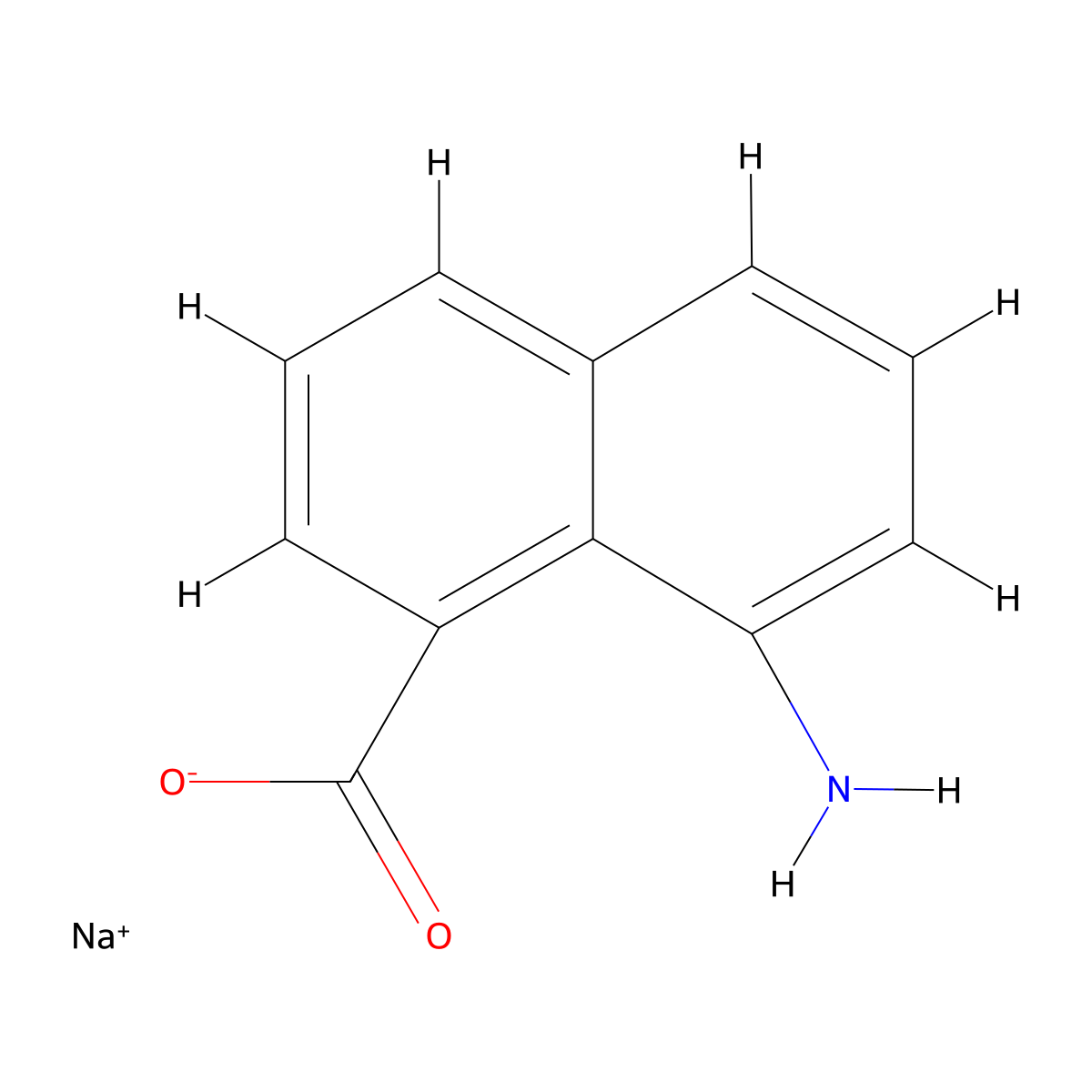 Sodium8-aminonaphthalene-1-carboxylate molecular structure, CAS 17937-06-3