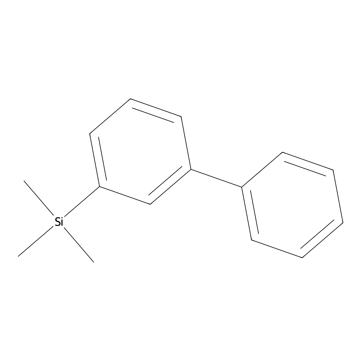 Silane, [1,1'-biphenyl]-3-yltrimethyl- molecular structure, CAS 17938-21-5