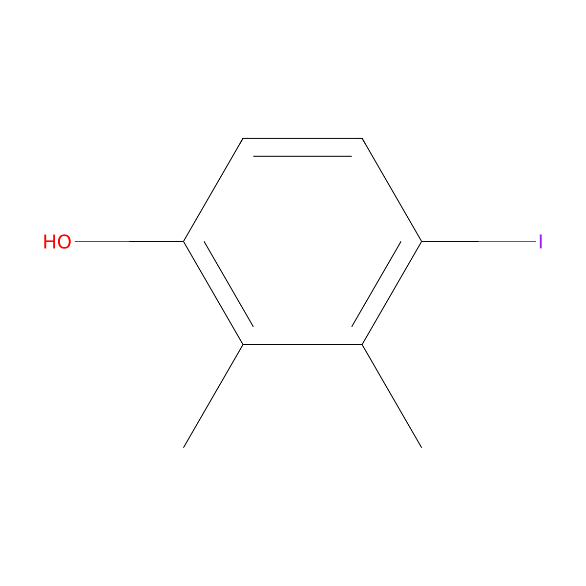 4-Iodo-2,3-dimethylphenol molecular structure, CAS 17938-69-1
