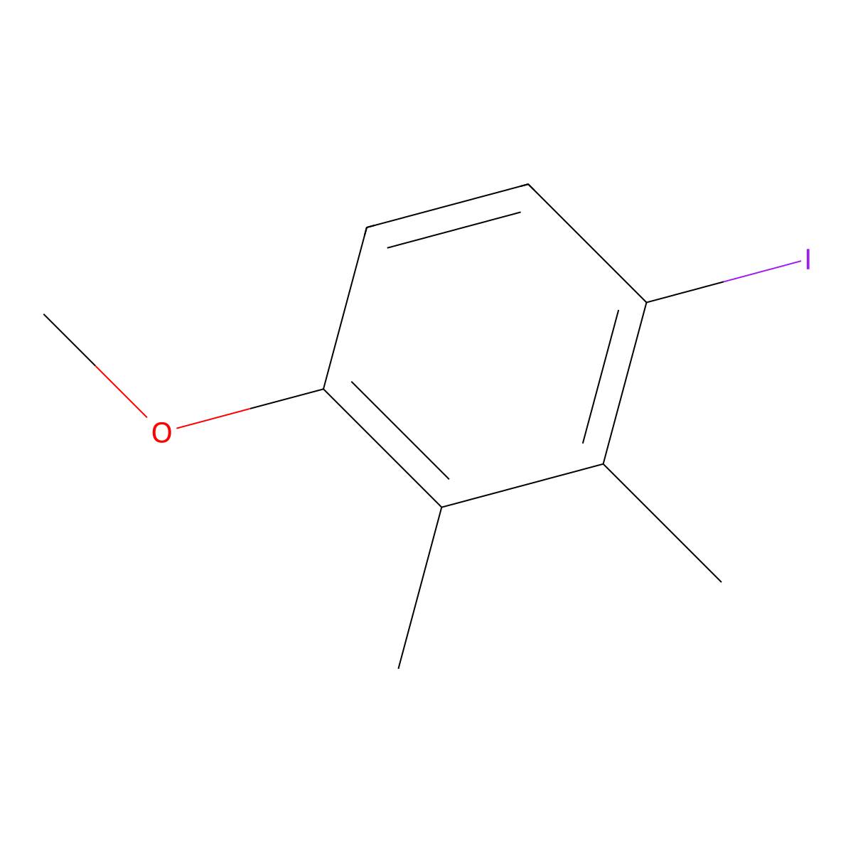 1-Iodo-4-methoxy-2,3-dimethylbenzene molecular structure, CAS 17938-70-4